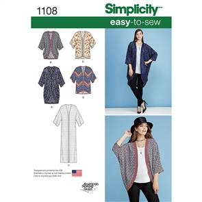 Simplicity Pattern 1108 Women's Kimono's in Different Styles
