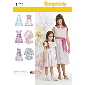 Simplicity Pattern 1211 Child's and Girls' Dress in two lengths