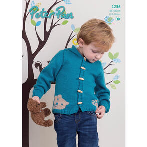 Peter Pan Childrens Hoodie in DK, 46-66cm P1236