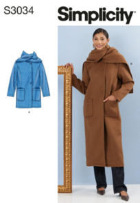 Simplicity Sewing Pattern Misses' Coats S3034