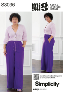 Simplicity Sewing Pattern Misses' Pants by Mimi G Style S3036