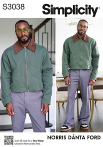 Simplicity Sewing Pattern Men's Jacket by Norris Dánta Ford S3038