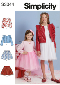 Simplicity Sewing Pattern Children's and Girls' Skirts, Jacket and Knit Top S3044