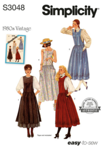 Simplicity Sewing Pattern 1960s Misses' Jumpers in Two Lengths S3048