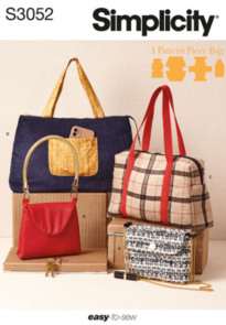 Simplicity Sewing Pattern Bags S3052