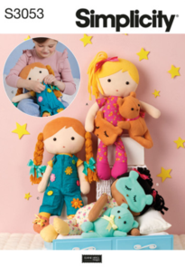 Simplicity Sewing Pattern Stuffed Dolls with Clothes S3053