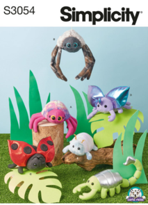 Simplicity Sewing Pattern Plush Bugs S3054