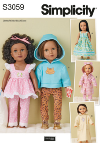 Simplicity Sewing Pattern 18" Doll Clothes S3059