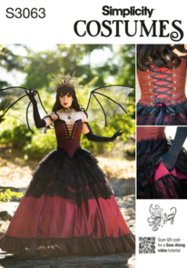 Simplicity Sewing Pattern Misses' Corset and Skirt Costume S3063