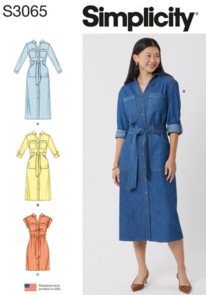 Simplicity Sewing Pattern Misses' and Women's Dresses with Tie Belt S3065