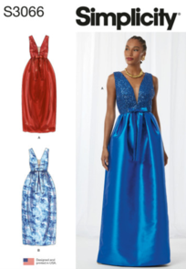 Simplicity Sewing Pattern Misses' Special Occasion Gowns with Pockets S3066