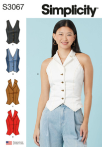 Simplicity Sewing Pattern Misses' Vest Style Tops S3067