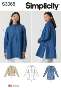 Simplicity Sewing Pattern Misses' Top and Tunics S3068