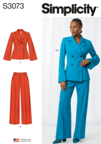 Simplicity Sewing Pattern Misses' and Women's Jacket and Pants S3073