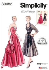 Simplicity Sewing Pattern 1950s Misses' Afternoon and Evening Dress and Bolero S3082