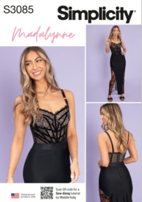 Simplicity Sewing Pattern Misses' and Women's Corset Dress by Madalynne Intimates S3085