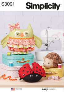 Simplicity Sewing Pattern Plush Animals S3091