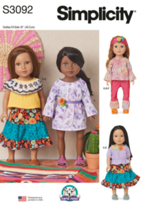 Simplicity Sewing Pattern 18" Doll Clothes by Carla Reiss S3092