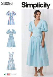 Simplicity Sewing Pattern Women's Dress with Length and Sleeve Variations S3096
