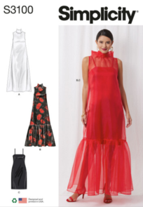 Simplicity Sewing Pattern Misses' Special Occasion Dress and Slip S3100