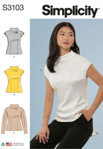 Simplicity Sewing Pattern Misses' Top with Sleeve Variations S3103