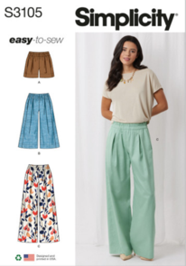 Simplicity Sewing Pattern Misses' Shorts and Pants S3105