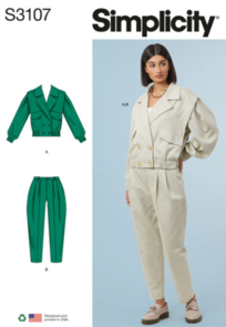 Simplicity Sewing Pattern Misses' Jacket and Pants S3107