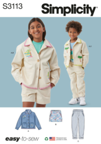 Simplicity Sewing Pattern Children's or Girls' and Boys' Jacket, Shorts and Pants S3113