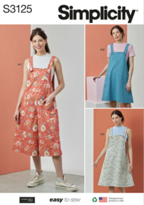 Simplicity Sewing Pattern Misses' Knit Tops, Overalls and Jumper S3125