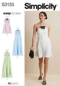 Simplicity Sewing Pattern Misses' Halter Dress in Two Lengths S3133