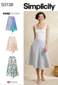 Simplicity Sewing Pattern Misses' Godet Skirt in Two Lengths S3138
