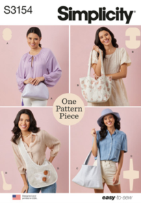 Simplicity Sewing Pattern One Pattern Piece Bags S3154
