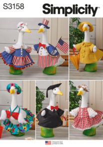 Simplicity Sewing Pattern Clothes for Porch and Lawn Geese S3158