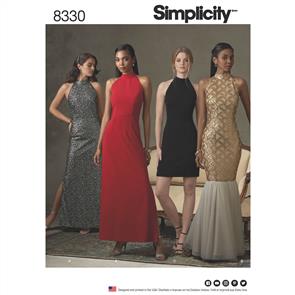 Simplicity Pattern 8330 Women's Dress with Skirt and Back Variations