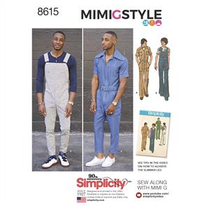 Simplicity Pattern 8615 Men's Vintage Jumpsuit and Overalls