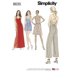 Simplicity Pattern 8635 Women’s Dress, Jumpsuit and Romper