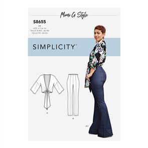 Simplicity Pattern 8655 Mimi G High Waisted Trousers and Tie Top