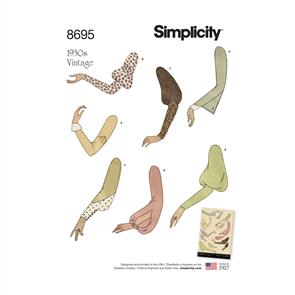 Simplicity Pattern 8695 Women's Vintage Set of Sleeves