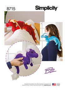 Simplicity Sewing Pattern Stuffed Dragons S8715