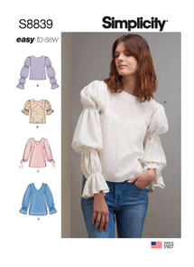 Simplicity Sewing Pattern Misses' Pullover Tunics and Tops