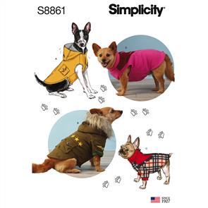 Simplicity Pattern S8861 Dog Coats