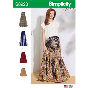 Simplicity Pattern 8923 Misses' On Skirts