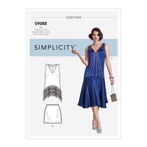 Simplicity Pattern 9088 Misses' Flapper Costumes