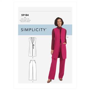 Simplicity Pattern 9184 Misses/Plus Vest & Pants