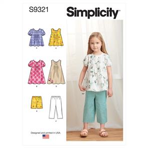 Simplicity Pattern 9321 Child & Girl Sportswear