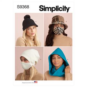 Simplicity Pattern 9368 Hat, Infinty Scarf & Mask