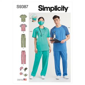 Simplicity Pattern 9387 Unisex Knit Scrubs