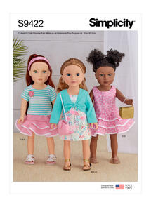 Simplicity Sewing Pattern 18" Doll Clothes