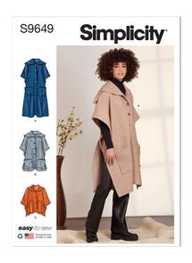 Simplicity Misses' Ponchos