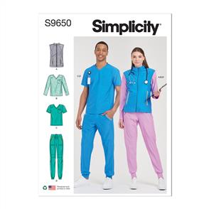 Simplicity Pattern 9650 Unisex Knit Scrubs